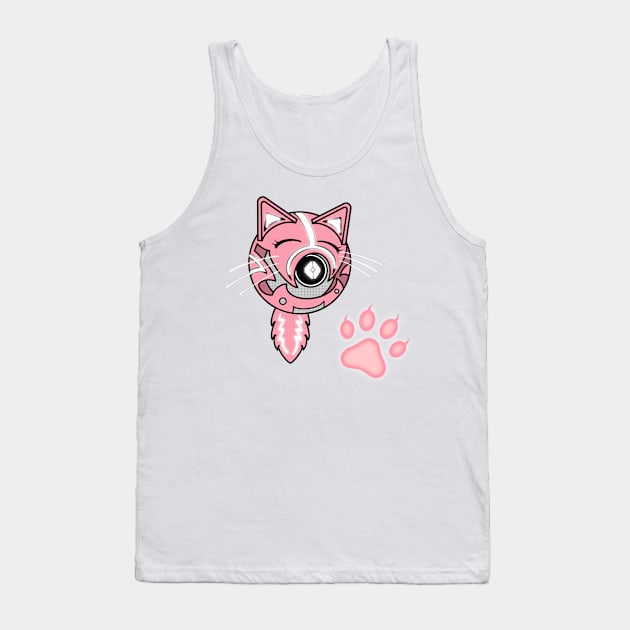 Neko Kawaii Ghost Tank Top by DoubleAron23